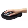 Manhattan Wrist Gel Support Pad and Mouse Mat, Black, 241 × 203 × 40 mm, non slip base, Lifetime Warranty, Card Retail Packaging
