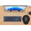 Manhattan Wrist Gel Support Pad and Mouse Mat, Black, 241 × 203 × 40 mm, non slip base, Lifetime Warranty, Card Retail Packaging