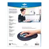 Manhattan Wrist Gel Support Pad and Mouse Mat, Black, 241 × 203 × 40 mm, non slip base, Lifetime Warranty, Card Retail Packaging
