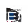 Kingston Technology DataTraveler 64GB USB3.2 Gen 1 Exodia M (Black + Blue) - 2 Pieces