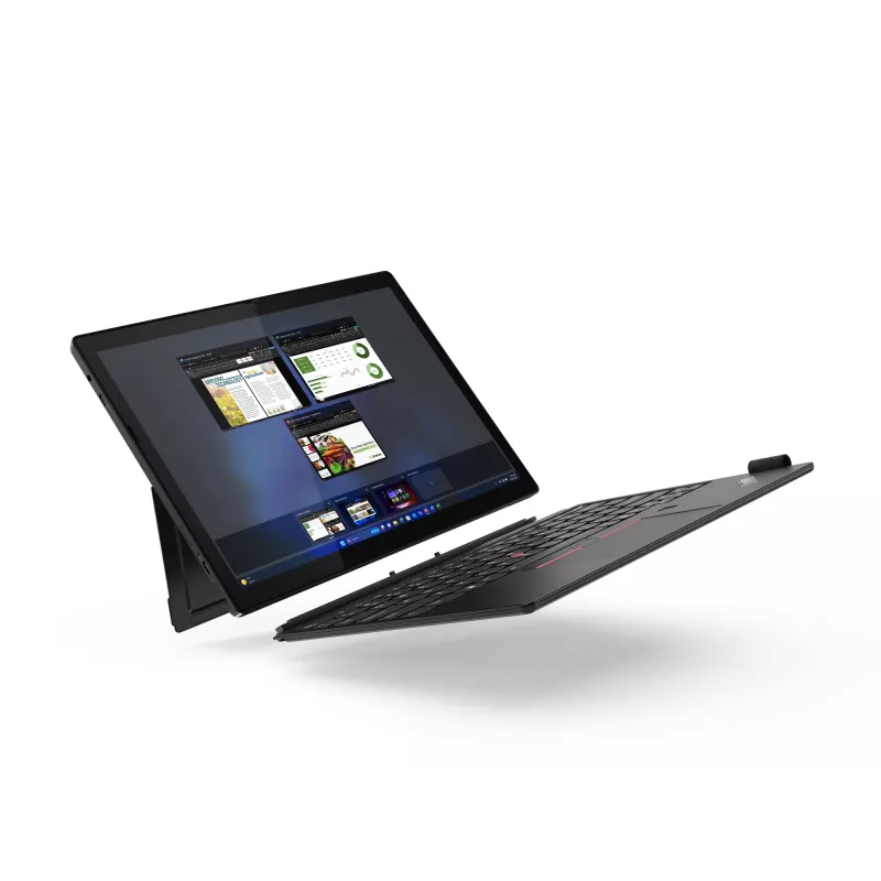 Lenovo ThinkPad X12 Detachable Gen 2 Intel Core Ultra 5 134U Hybrid (2-in-1) 31.2 cm (12.3 inch) Touchscreen Full HD+ 16 GB LPDDR5x-SDRAM 512 GB SSD Wi-Fi 6E (802.11ax) Windows 11 Pro German Black