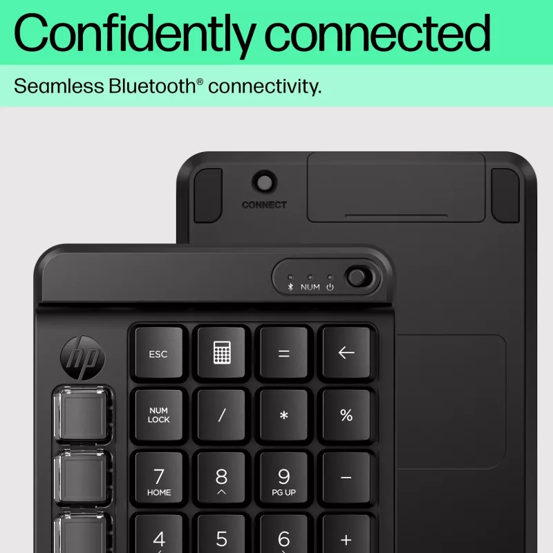 HP 435 Programmable Wireless Keypad, Bluetooth, Black