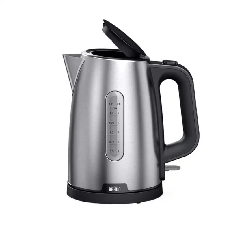 Braun PurShine WK102AI-WK1500BK electric kettle 1.7 L 2200 W Black, Stainless steel