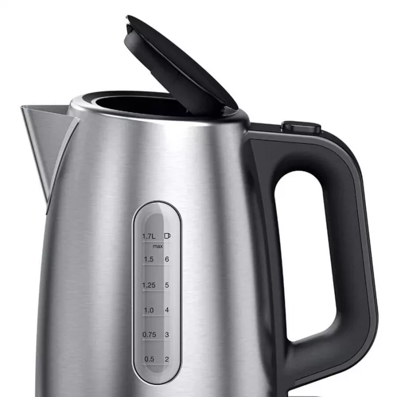 Braun PurShine WK102AI-WK1500BK electric kettle 1.7 L 2200 W Black, Stainless steel