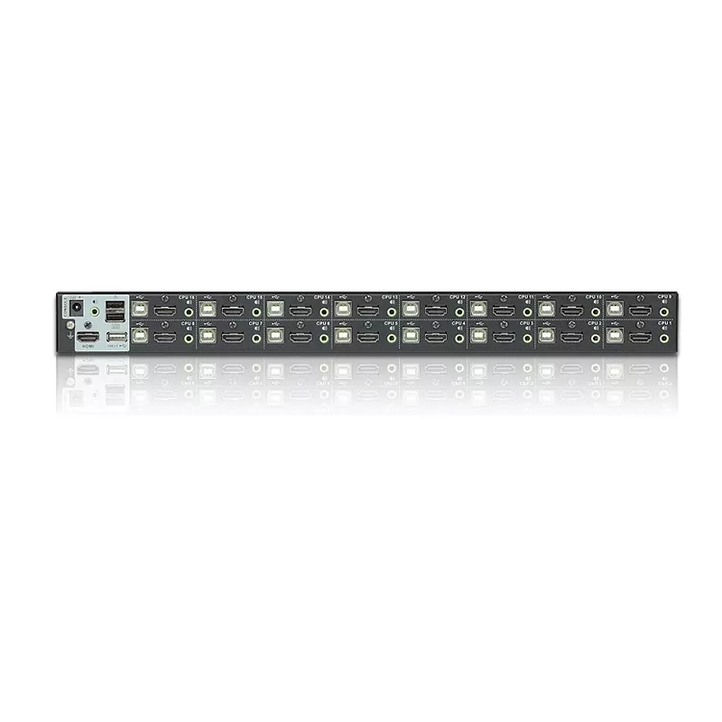 ATEN 16-Port USB - HDMI KVM Switch with USB Peripheral port, 1920 x 1200 pixels, WUXGA, 8.66 W, Black