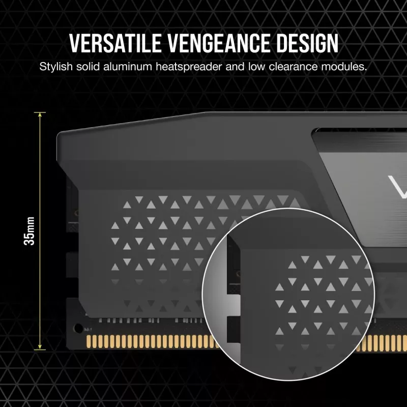 DIMM 32 GB DDR5-6000 (2x 16 GB) Dual-Kit, Arbeitsspeicher grau, CMK32GX5M2B6000Z30, Vengeance, AMD EXPO