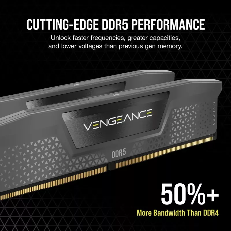 DIMM 32 GB DDR5-6000 (2x 16 GB) Dual-Kit, Arbeitsspeicher grau, CMK32GX5M2B6000Z30, Vengeance, AMD EXPO
