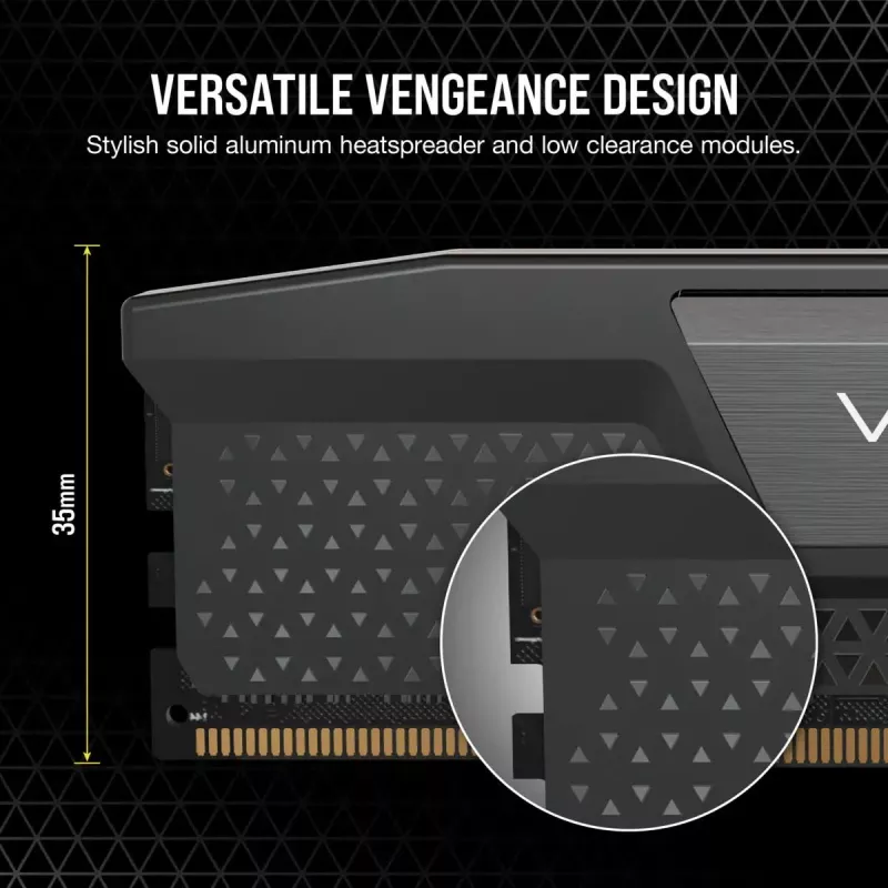 CORSAIR Memory 32GB (2x16gb) DDR5 Dram 7200mt/s CL34 Memory Kit Vengeance - Black