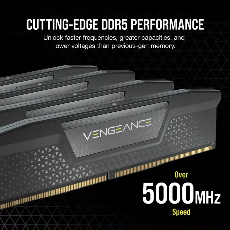 CORSAIR Memory 32GB (2x16gb) DDR5 Dram 7200mt/s CL34 Memory Kit Vengeance - Black