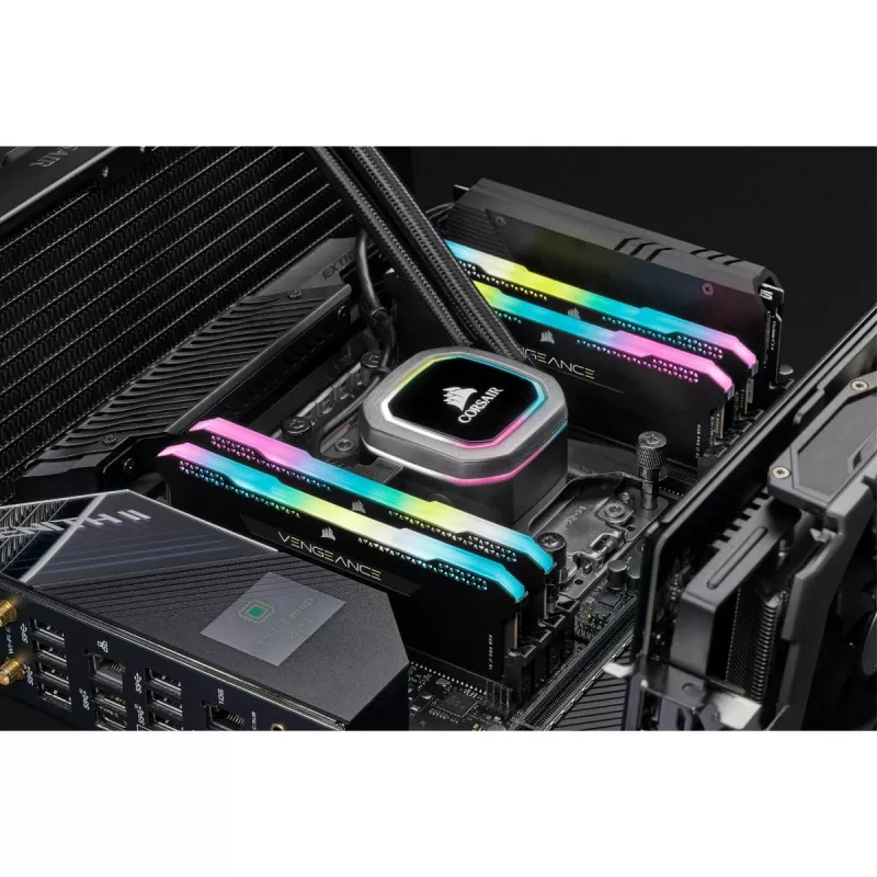 CORSAIR Memory 32GB DDR4 3200MHz C16 (2x16gb) Vengeance RGB Pro Black
