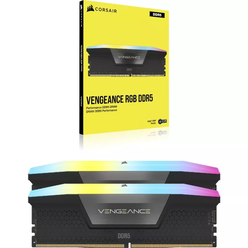 CORSAIR Memory 48GB (2x24gb) DDR5 Dram 5200mt/s CL38 Memory Kit Vengeance RGB Black
