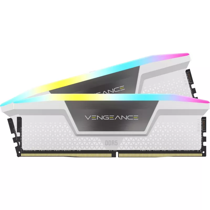 CORSAIR Memory 64GB DDR5 (2x32gb) Dram 5200mt/s CL40 Memory Kit Vengeance RGB White