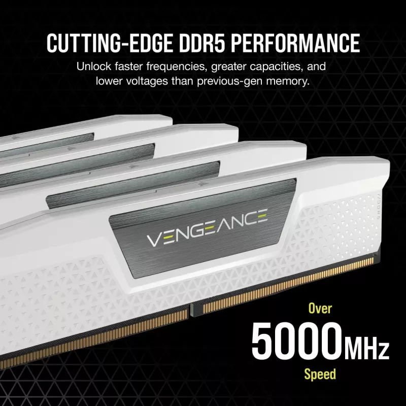 Corsair Vengeance CMK64GX5M2B6000Z30W, 64 GB, 2 x 32 GB, DDR5, 6000 MHz, 288-pin DIMM