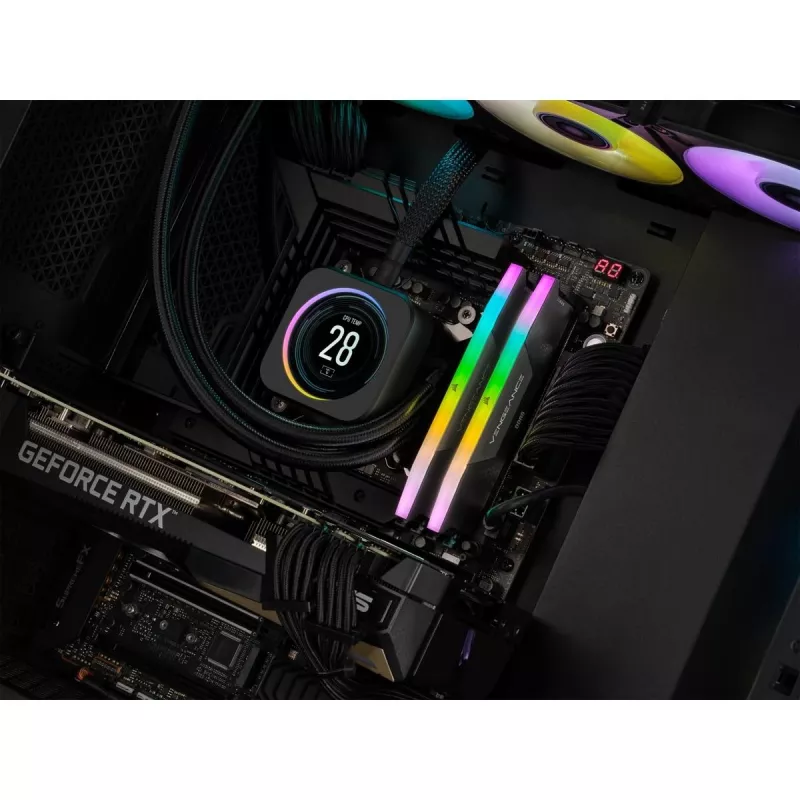 CORSAIR Memory 32GB DDR5 (2x16gb) Dram 6200mt/s CL36 Memory Kit Vengeance RGB Black