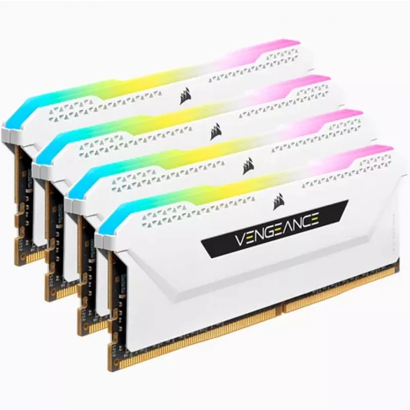 CORSAIR Memory 64GB DDR4 (4 X 16gb) Dram 3200MHz C16 Memory Kit Vengeance RGB Pro Sl White