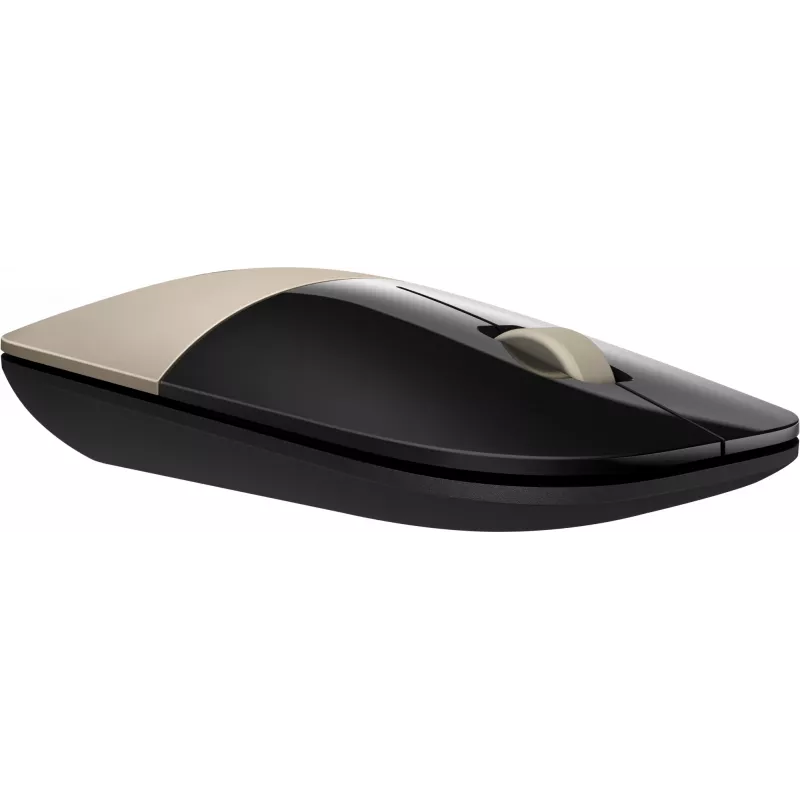 HP Z3700 Gold Wireless Mouse, Ambidextrous, Optical, RF Wireless, 1200 DPI, Gold