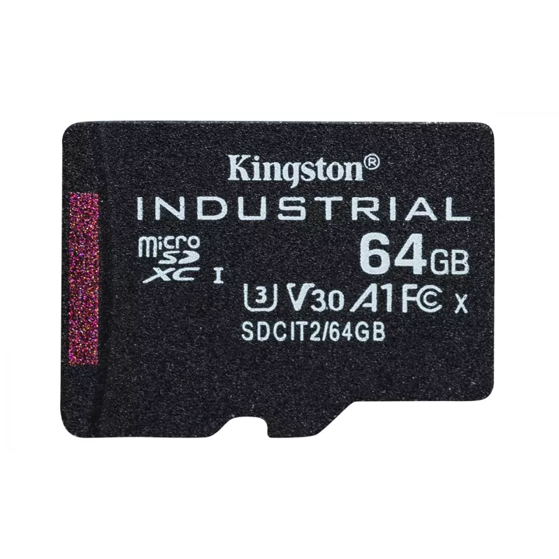 Kingston Technology 64GB microSDXC Industrial C10 A1 pSLC Card + SD Adapter