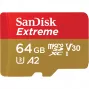 WESTERN DIGITAL Extreme microSDXC 64GB SD Adapter Action Cams and Drones 170MB/s 80MB/s A2 C10 V30 UHS-I U3
