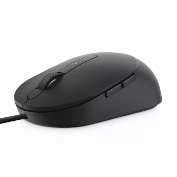 DELL Pro Wired Mouse - MS3220 - Black, Ambidextrous, Laser, USB Type-A, 3200 DPI, 2 ms, Black