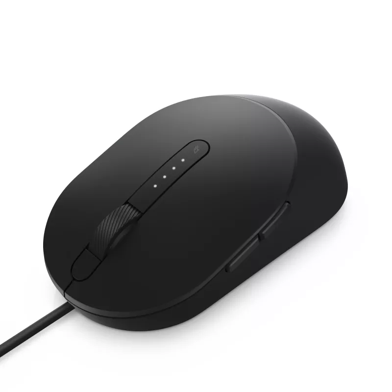 DELL Pro Wired Mouse - MS3220 - Black, Ambidextrous, Laser, USB Type-A, 3200 DPI, 2 ms, Black