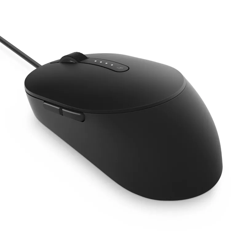 DELL Pro Wired Mouse - MS3220 - Black, Ambidextrous, Laser, USB Type-A, 3200 DPI, 2 ms, Black