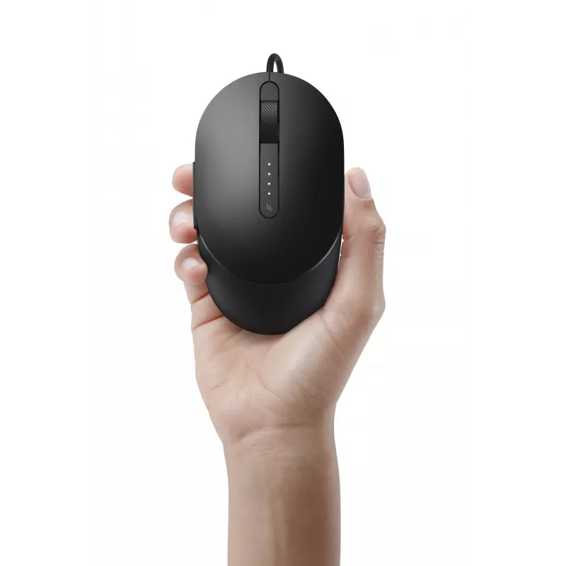 DELL Pro Wired Mouse - MS3220 - Black, Ambidextrous, Laser, USB Type-A, 3200 DPI, 2 ms, Black
