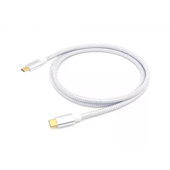 Equip USB 3.2 Gen 2 Type-C to C, M/M, 1 m, 5A, 1 m, USB C, USB C, USB 3.2 Gen 2 (3.1 Gen 2), 10 Gbit/s, Silver, White