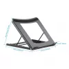 Manhattan Laptop and Tablet Stand, Adjustable (5 positions), Suitable for all tablets and laptops up to 15.6 inch, Portable and Lightweight, Steel, Black, Lifetime Warranty