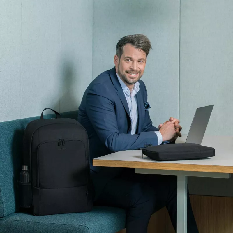 DICOTA Eco Backpack Base - 13-14.1in Notebook Backpack - Black / 300d Rpet Polyester