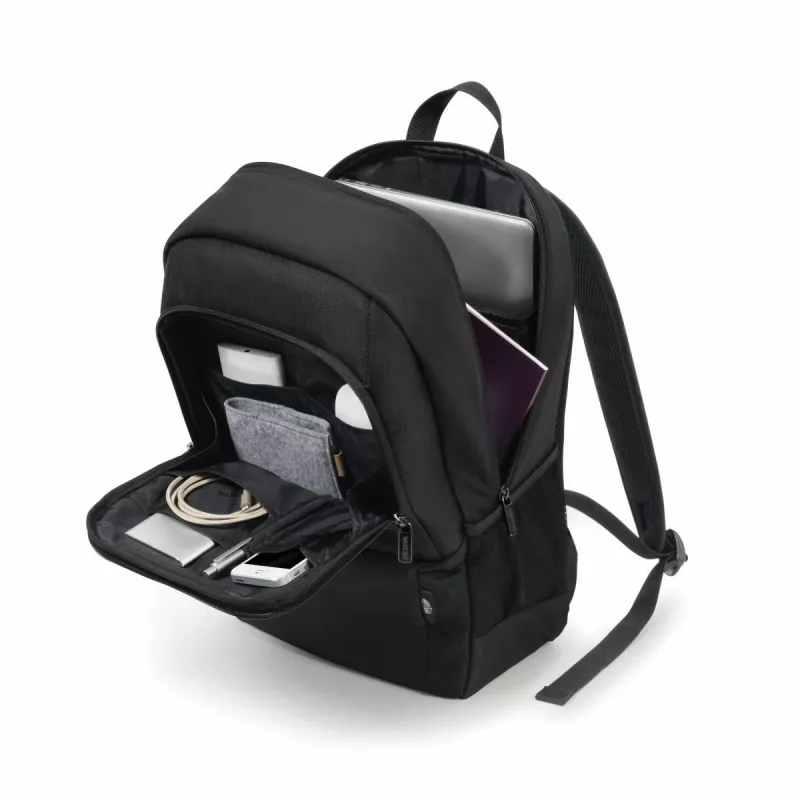 DICOTA Eco Backpack Base - 13-14.1in Notebook Backpack - Black / 300d Rpet Polyester