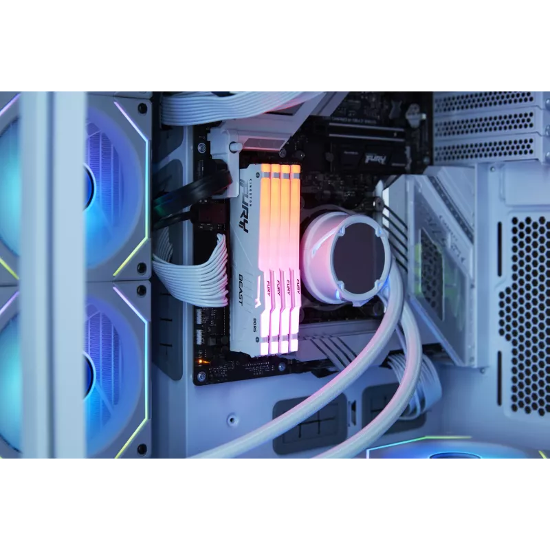 Kingston Technology FURY Beast 16GB 6000MT/s DDR5 CL36 DIMM White RGB EXPO