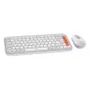 Logitech POP Icon Combo Keyboard Mouse Universal Bluetooth QWERTY US International Orange White