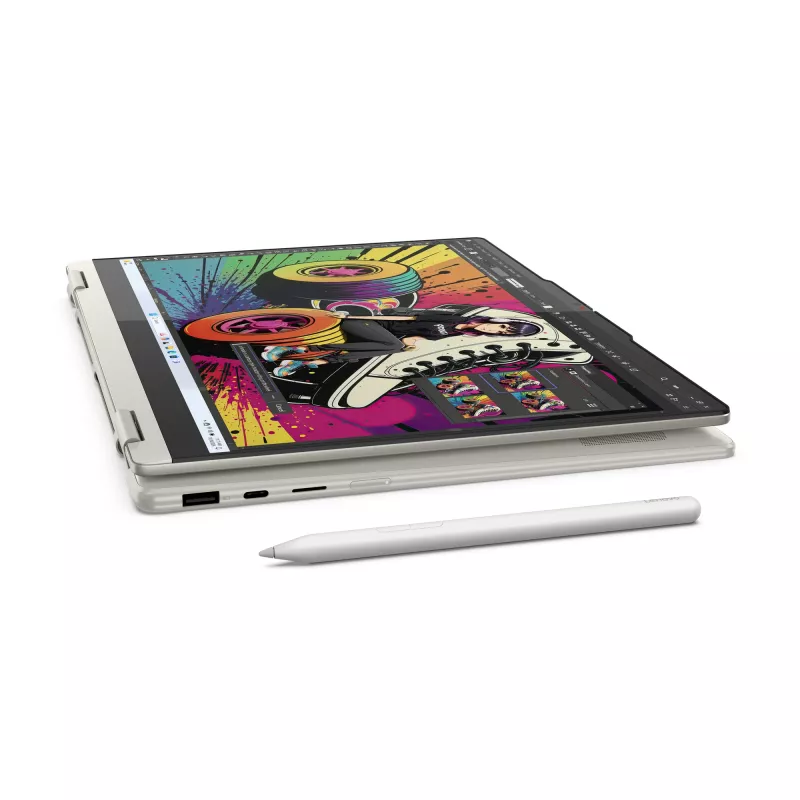 Lenovo Yoga 7 2-in-1 14AKP10 Copilot+ PC AMD Ryzen™ AI 7 350 Hybrid (2-in-1) 35.6 cm (14 inch) Touchscreen 2.8K 16 GB LPDDR5x-SDRAM 1 TB SSD Wi-Fi 7 (802.11be) Windows 11 Home German Grey
