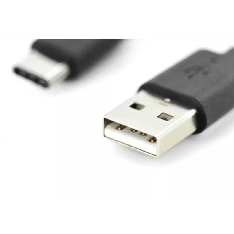 DIGITUS ASSMANN USB Type-C connection cable, type C to A M/M, 1m 3A, 480MB, 2.0 Version, black