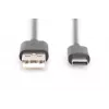 DIGITUS ASSMANN USB Type-C connection cable, type C to A M/M, 1m 3A, 480MB, 2.0 Version, black