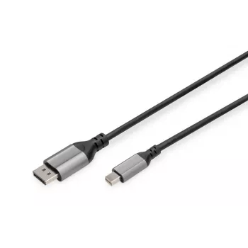 DIGITUS mini DP to DP 8K 60Hz. DP 1.4 Alu housing Black 2m