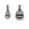 DIGITUS mini DP to DP 8K 60Hz. DP 1.4 Alu housing Black 2m