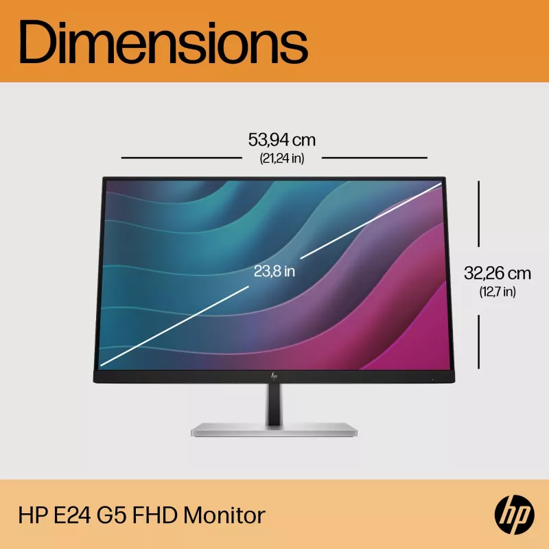 Monitor HP E-Series E24 G5 23.8 inch Full HD LCD 1920x1080
