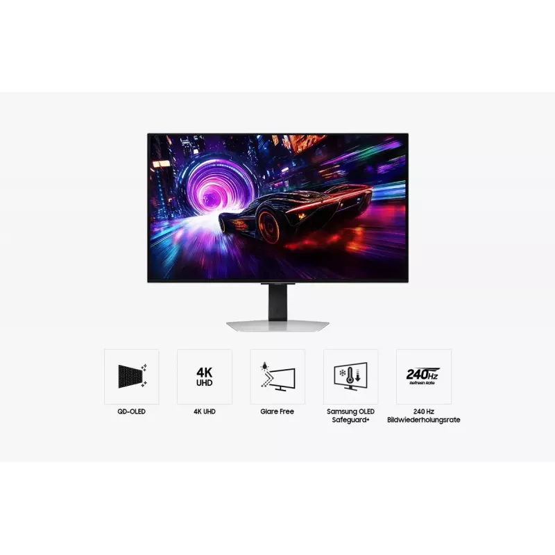 Samsung S32FG814SU computer monitor 81.3 cm (32 inch) 3840 x 2160 pixels 4K Ultra HD OLED Silver
