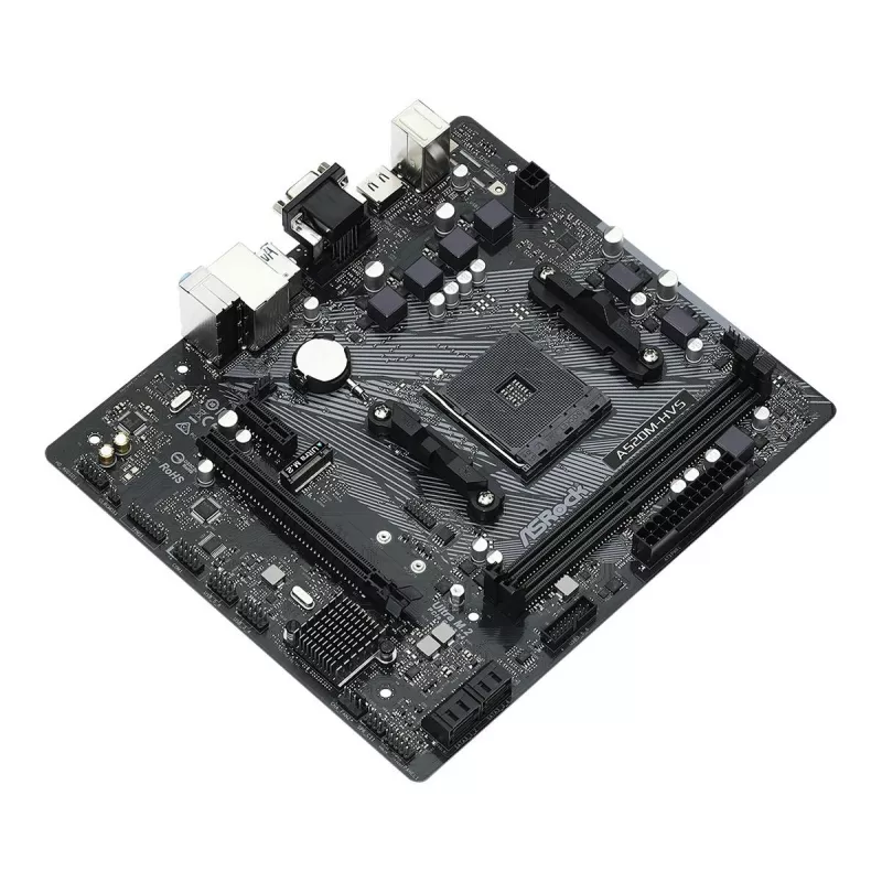 ASRock Motherboard A520M-HVS AM4 AMD A520 2 X DDR4 USB 3.2 SATA 3 7.1ch HD Audio mATX