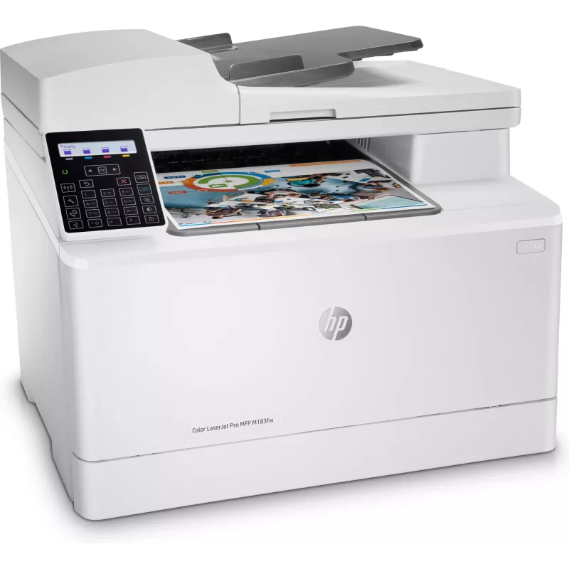 HP Color LaserJet Pro MFP M183fw, Laser, Colour printing, 600 x 600 DPI, A4, Direct printing, White