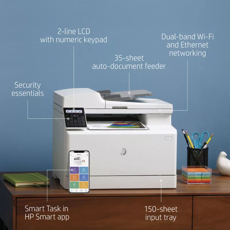 HP Color LaserJet Pro MFP M183fw, Laser, Colour printing, 600 x 600 DPI, A4, Direct printing, White