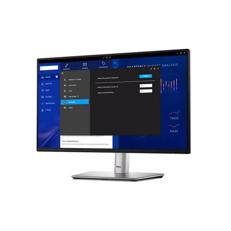 DELL P Series P2225H computer monitor 54.6 cm (21.5 inch) 1920 x 1080 pixels Full HD LCD Black, Silver