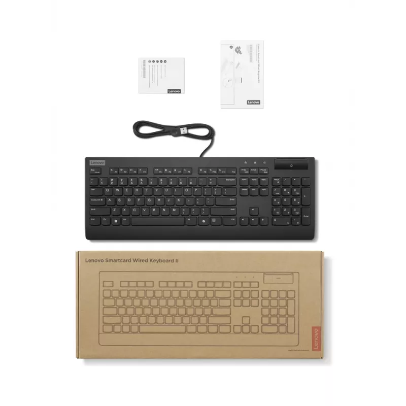 Wired Full-size Smartcard Keyboard Lenovo Smartcard Wired II — German layout, USB, 106 keys, black