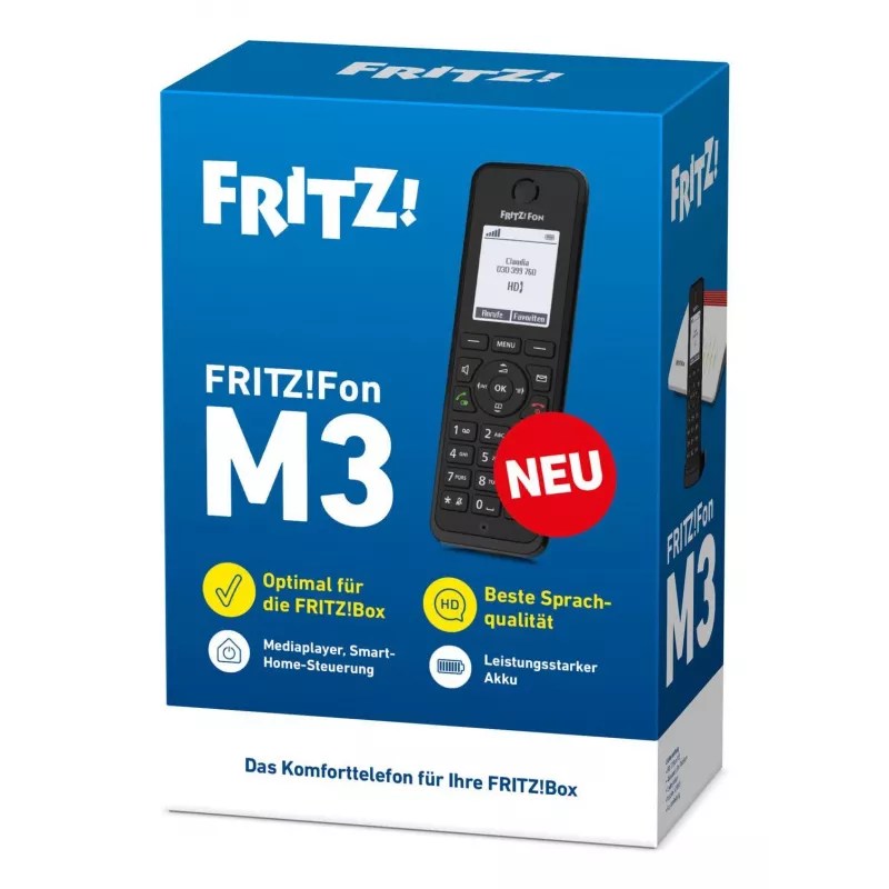 DECT telephone FRITZ Fon M3 Wireless handset Caller ID Black