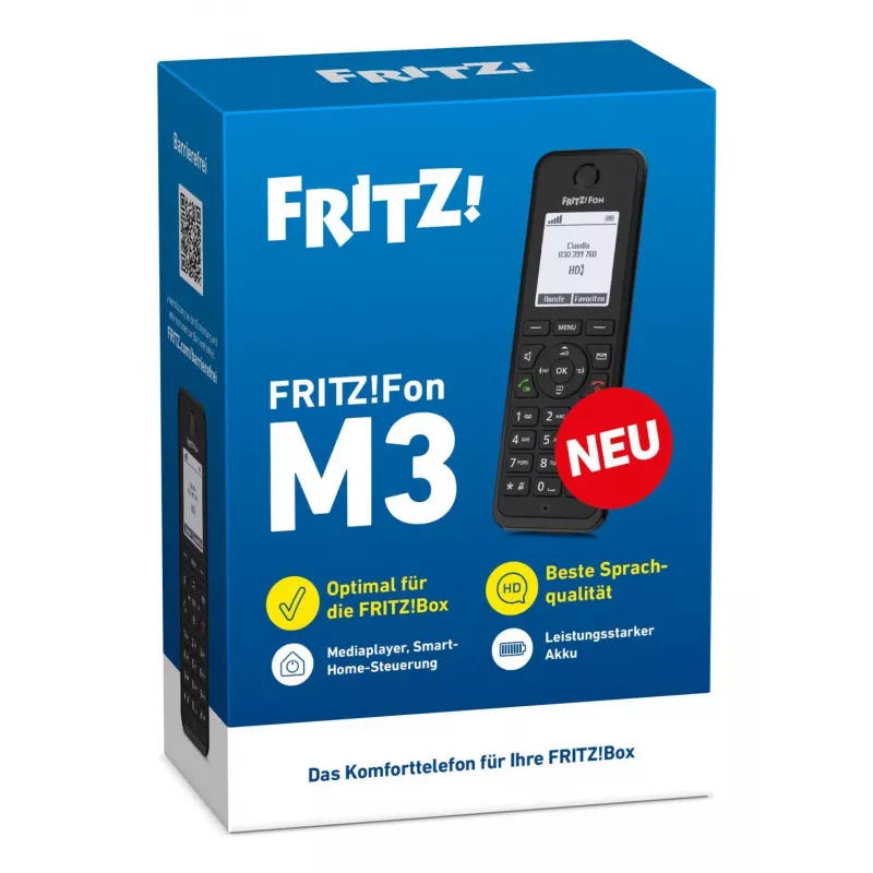 DECT telephone FRITZ Fon M3 Wireless handset Caller ID Black