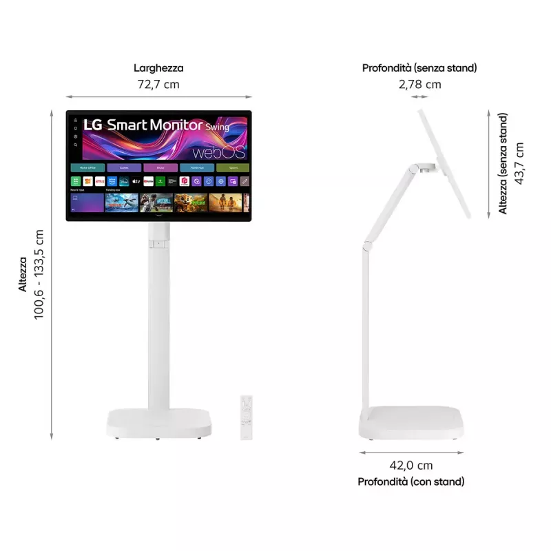 LG 32U889SA-W computer monitor 80 cm (31.5 inch) 3840 x 2160 pixels 4K Ultra HD LCD Touchscreen Kiosk White