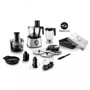 Food processor Philips HR7778/00 3.4 L bowl, 1300 W, 32 functions, 12 speeds, stainless steel