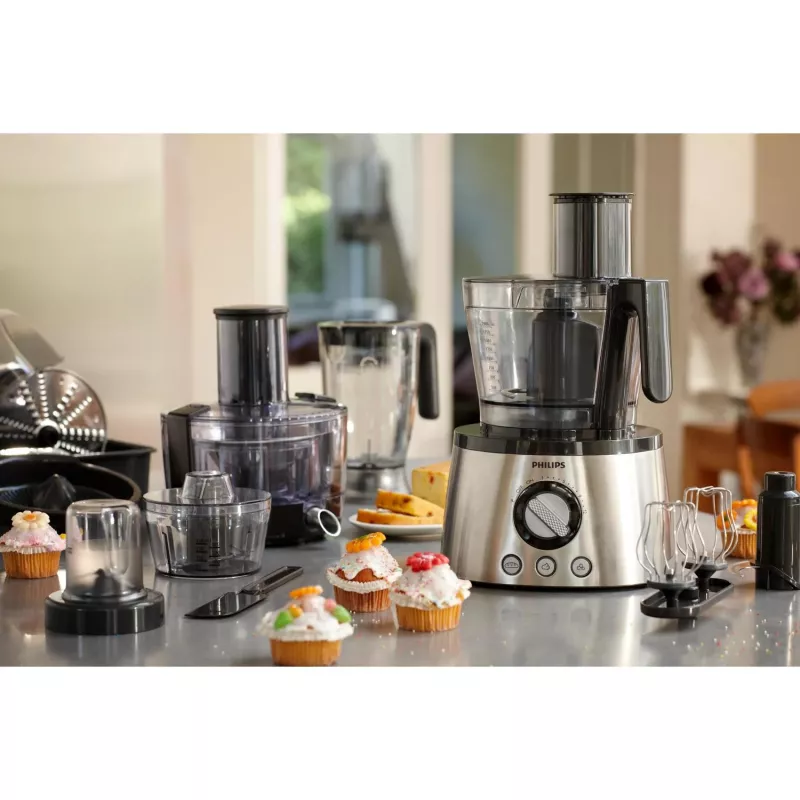 Food processor Philips HR7778/00 3.4 L bowl, 1300 W, 32 functions, 12 speeds, stainless steel