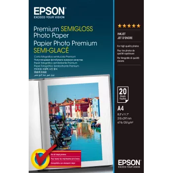 Epson Premium Semi-Gloss Photo Paper - A4 - 20 Sheets